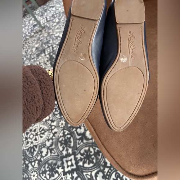 NAVY Lucky Brand Leather Flats 6.5 - Picture 3 of 6